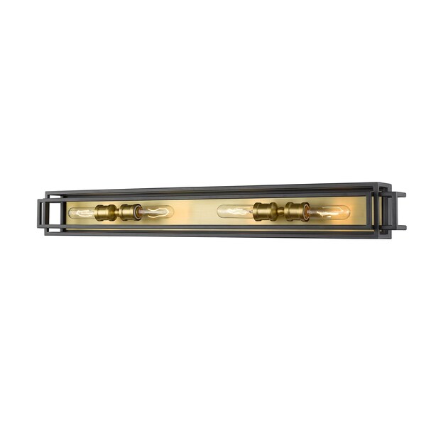 Z-Lite Titania 4 Light Vanity, Bronze + Olde Brass 454-4V-BRZ-OBR - main